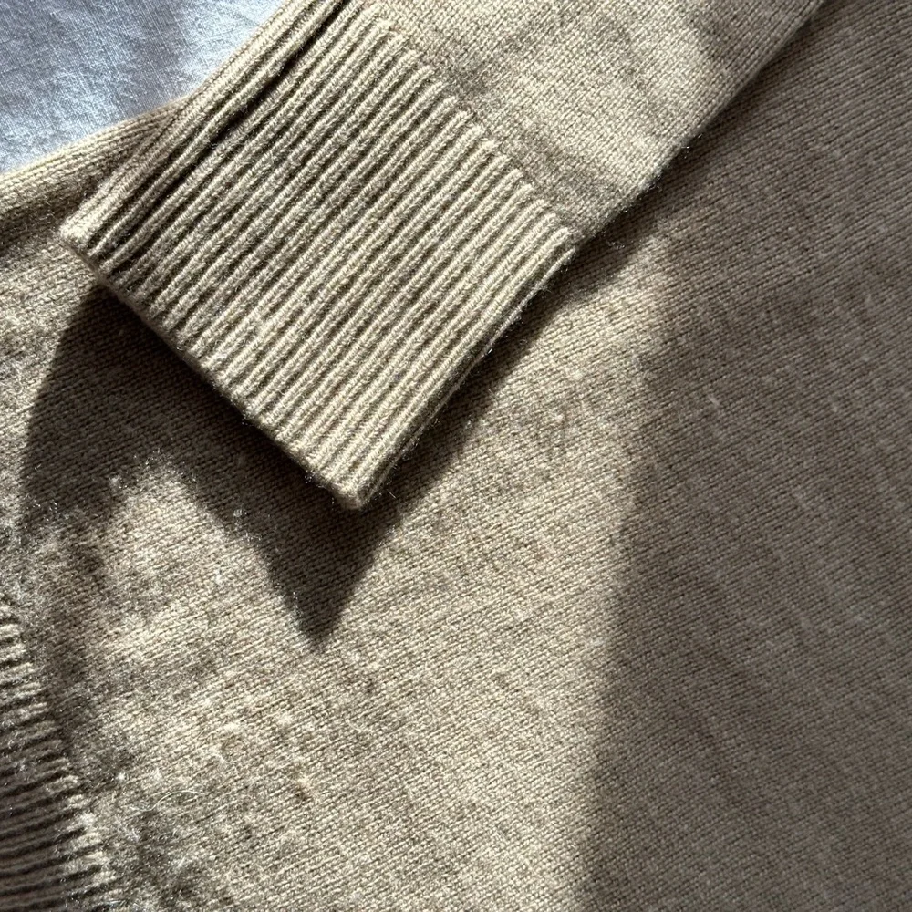 Tan V-Neck Sweater - Picture 10 of 12